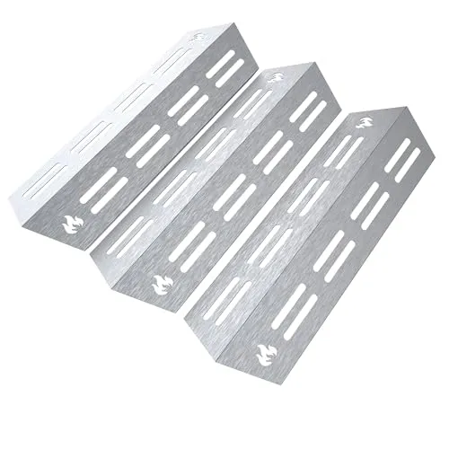 teileplus24 BR12-3-SM Gasgrill Edelstahl Brennerabdeckung kompatibel mit Enders Monroe Pro 3 | Flavorizer Bars | Passgenau | Rostfrei | Brennerschutz