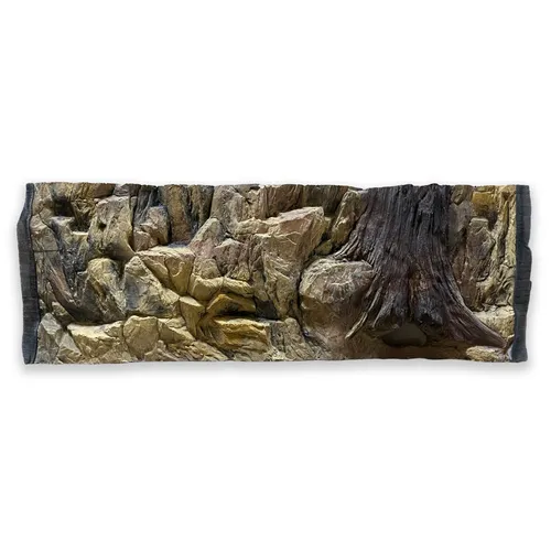 Aquarium 3 D Rückwand Aquariumrückwand Struktur 100x40cm Steine Wurzel Natur Neu