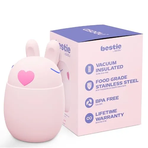 ASOBU Kinder Brotdose Hase – Auslaufsicher und BPA-frei - Verspielte Lunchbox für Kinder und junggebliebene Erwachsene. Auslaufsicher mit Silikondichtung, ideal für Schule und unterwegs. Leicht zu reinigen und kompakt – perfekt für Snacks und kleine Mahlzeiten.