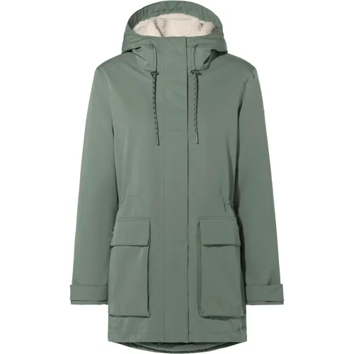 Vaude Women's Manukau Parka III - Oliv/Grün Gr. 38 - Funktionsjacken: Wasserdichter und isolierender Winterparka mit 2-Wege-Front-Reißverschluss und Kapuze, ideal für Reisen und Outdoor-Aktivitäten.