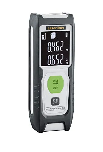 Umarex Laserliner LaserRange-Master Gi3 Laser Entfernungsmesser (zum Erfassen von Längen, Flächen + Volumen, Messbereich 0,3 m – 30 m, Stromversorgung 2 x 1,5V LR03 AAA) 080.836A