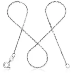 modabilé Silberkette Ankerkette DELICATE, Halskette Damen 60cm, 1,55mm, Kette ohne Anhänger Sterling Silber 925 silberfarben 60cm