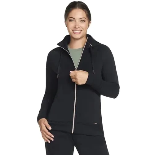 Skechers Damen Skechluxe Elevate Full Zip Jacket Kapuzenpullover, Schwarz, 36