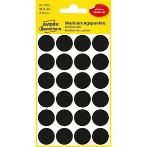 Zweckform 3003 schwarz Markierungspunkte Ø 18mm