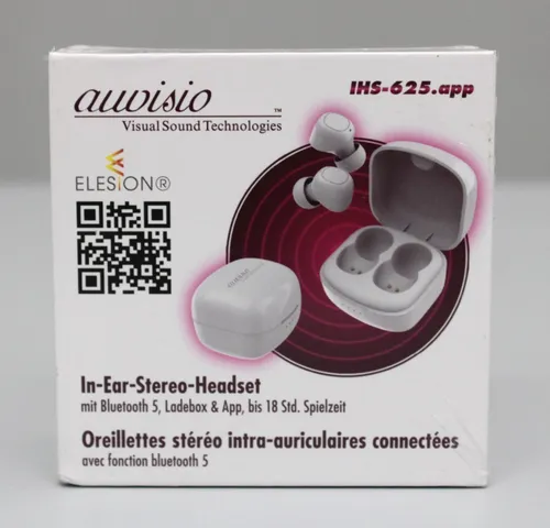 auvisio ZX-3182-675 In-Ear-Stereo-Headset mit Bluetooth 5, Ladebox Weiß NEU