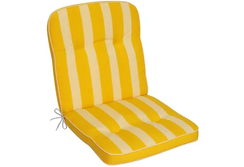 Herlag Polsterauflage Tilly, Gelb-Gestreift 100x50x6cm in gelb von Herlag