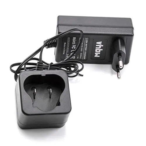 vhbw Ladegerät kompatibel mit Black & Decker BDCDMT112, EGBL108, EGBL108KB, GKC108, HPL106, HPL10IM, HPL10RS, BL1510, LDX112, LDX112C Werkzeug Li-Ion-Akkus