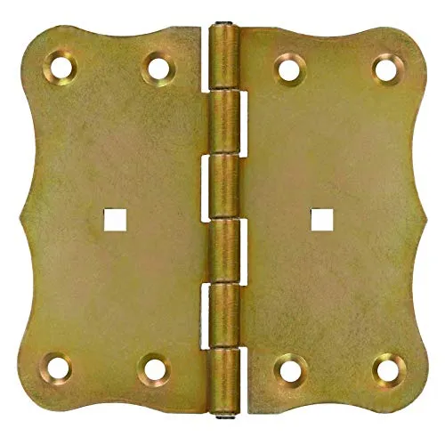 Scharniere Türscharniere Kantige Türband 120 x 120 x 2,5 mm Gelb Verzinkt.