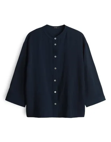 OPUS Damen Dreiviertelarmbluse FANARI | Loose Bluse aus nachhaltigem Viskosemix Coal Blue, Größe 34 - Die OPUS FANARI Loose Bluse vereint modernen Chic und zeitlose Eleganz. Aus hochwertigem Viskosemix gefertigt, bietet sie einen bequemen Schnitt und ist vielseitig kombinierbar – ideal für stilbewusste Frauen.