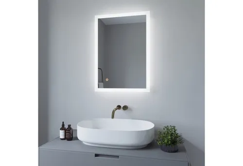 AQUALAVOS LED Badspiegel 70x50cm mit Touch-Schalter und Dimmfunktion - Eleganter LED Badspiegel 70 x 50 cm mit energiesparender Technologie. Ausgestattet mit Touch-Sensor und Dimmfunktion für individuelle Lichtanpassung. Spritzwassergeschützt (IP44) und einfach zu montieren, ideal für jedes Badezimmer.