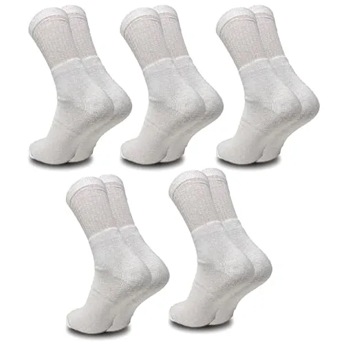Sportsocken Tennissocken Herren 10 Paar 39-42 Weiß Baumwolle Atmungsaktive Anti Schweiß Arbeitsocken Work Socken