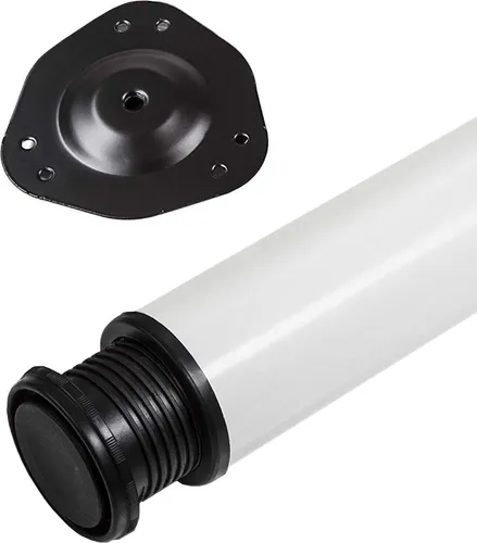 Tischbein 76 x 870 mm Weiß in weiß von SO-TECH