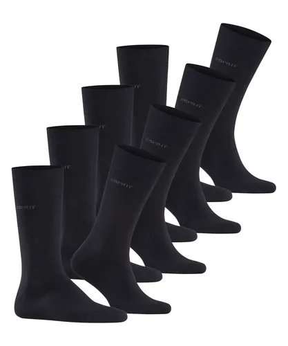 Esprit Tagessocken Crew Solid (Baumwolle) schwarz Herren - 4 Paar, Größe: 40-46