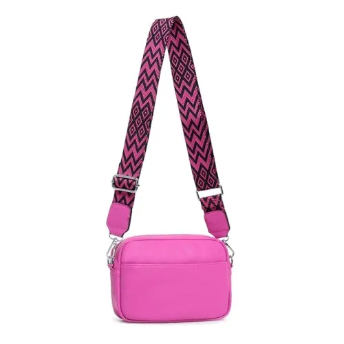 Damen Tasche Gürteltasche Brusttasche Umhängetasche Schultertasche Bauchtasche Crossbody Bag Hüfttasche Handtasche Abendtasche Kunstelder Pink