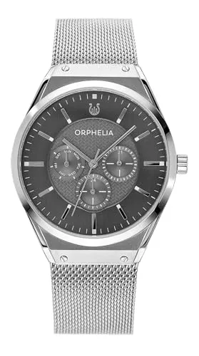 Orphelia Herren Multi Zifferblatt Uhr Saffiano mit Edelstahl Armband Silber