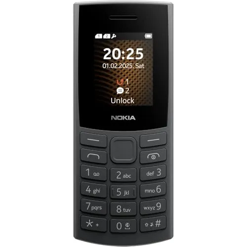 4G 2nd Edition 105 - Dual-SIM Feature Phone - Handys ohne Vertrag mit 128 MB RAM und 48 MB internem Speicher, ideal für einfache Kommunikation und Multimedia, ausgestattet mit microSD Slot.