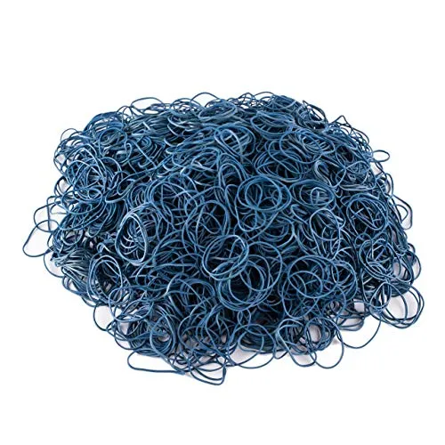 WPTrading - Gummiringe 1 kg Pack Ø 40mm in Blau - Gummibänder breit 1mm auf Natur Kautschukbasis für Büro & Haushalt reißfest - Haushaltsgummi klein extra stark zum Bündeln, Fixieren & Verschließen