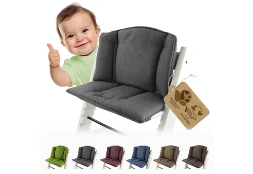BambiniWelt by Rafael K. Hochstuhlauflage Ersatzbezug Bezug Sitzkissen kompatibel mit Stokke Tripp Trapp Mod.1, (Rücken- und Sitzkissen)