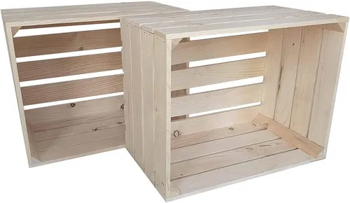 sunnypillow Holzkiste Holzkisten in vielen Farben zur Auswahl, 2er Set 50x40x30cm