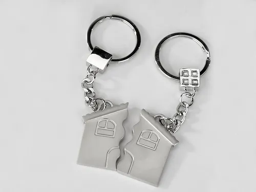 Formano Partnerschlüsselanhänger Schlüsselanhänger 2-tlg. Haus ca. 4,5 x 4 cm