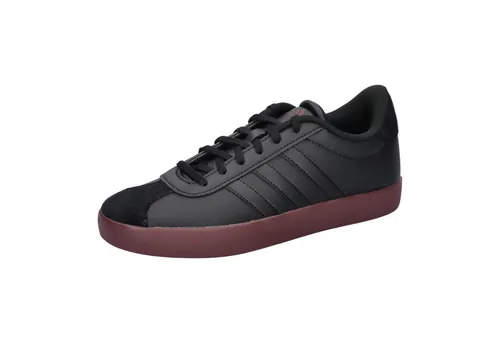 adidas Unisex Kinder VL Court 3.0 Schuhe, core Black/Aurora Ruby, 35 EU - Sneaker mit Obermaterial aus Wildleder, dämpfender Zwischensohle und mindestens 20 % recycelten Materialien für umweltbewusste Kinder.