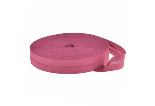 maDDma Webband Schrägband 25m Baumwolle 14mm gefalzt Einfassband Nahtband, bubblegum