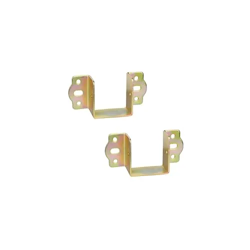 LIKERAINY Mittelstütze Bettverbinder Bettbeschlag Holzbalkenaufhängung Breite 50 mm Bettwinkel zum Einhängen Einhängebeschlag für Bettgeländer Bettrahmenprojekt Metall 2 Stück