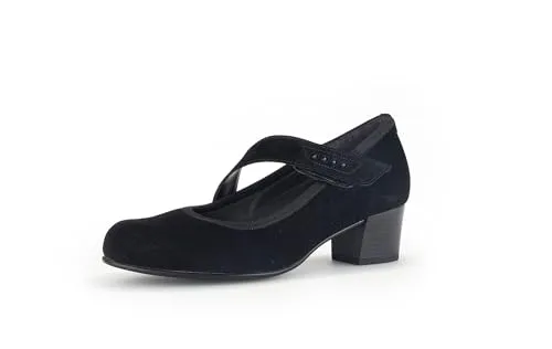 Gabor Damen Riemchen Pumps – Komfortable Absatzschuhe für festliche Anlässe - Elegante Riemchen Pumps mit komfortabler Mehrweite (H) und 4 cm Blockabsatz. Ideal für Oktoberfest und besondere Anlässe. Hochwertiges Rauleder sorgt für Stil und Bequemlichkeit.