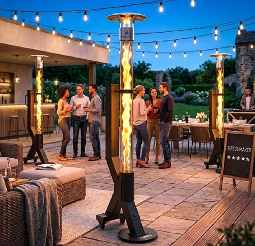 Apex Terrassenstrahler XXL Pellet Feuersäule 6.5kW