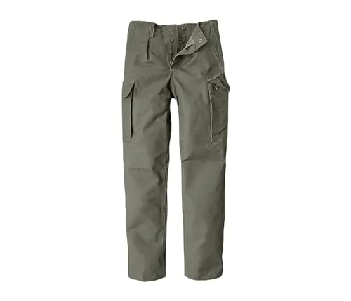Brandit Moleskin Hose Original - Olive, BW-Größe: 6 - Wanderhose aus strapazierfähiger Baumwolle, ideal für Outdoor-Aktivitäten; mit 5 praktischen Taschen und verstellbarem Beinabschluss für höchsten Tragekomfort.