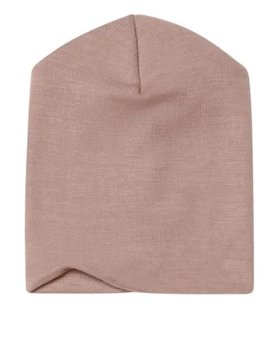 Engel Natur, Baby- und Kindermütze doppellagig, 70% Wolle (kbT), 30% Seide (DustyRose, Gr. 62-68)