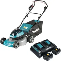 Makita DLM 466 PM2 Akku Rasenmäher 36 V mit 2x 4,0 Ah Akkus