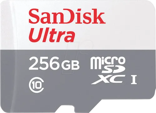 SanDisk 256GB Micro SDXC UHS-I Speicherkarte - Hochleistungs-Micro SDXC mit 256GB, ideal für Smartphones und Kameras, Geschwindigkeitsklasse 10 für schnelle Datenübertragungen.