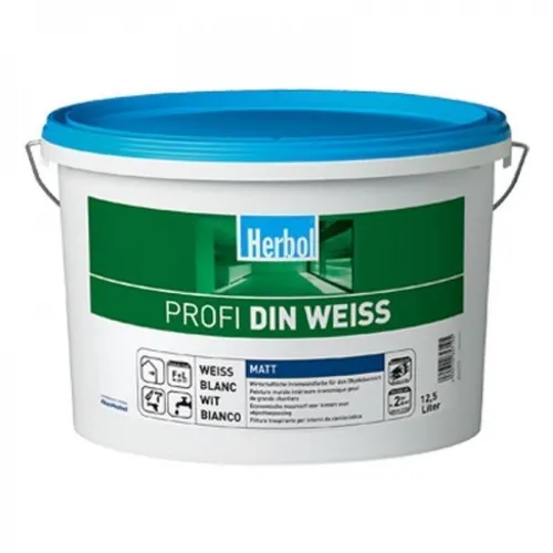 Herbol Wandfarbe Profi DIN-WEISS 12,5l 28 x von Herbol
