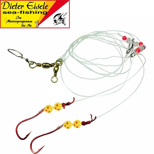 Dieter Eisele Select Buttvorfach clown/gelb 110cm 0,40mm Haken 1/0, Meeressystem