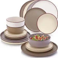Sänger Tafelservice 36-teilig, Mehrfarbig, Braun in beige von Sänger