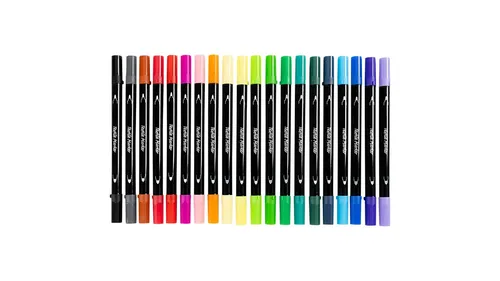 creativ company Textilmalstifte Duo, 20 Stück, Farbe: bunt