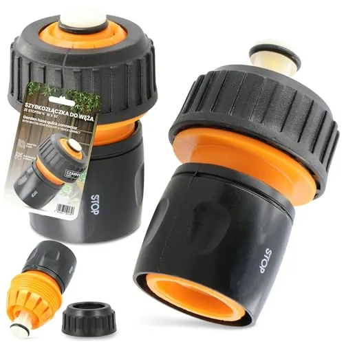 Instalguru Gartenschlauch Schnellkupplung 3/4'' Wasserstop Schlauchverbinder Schlauchkupplung Schnellanschluss Verbinder Adapter Kupplung Verbindungsadapter Bewässerungssystem Schlauchverlängerung