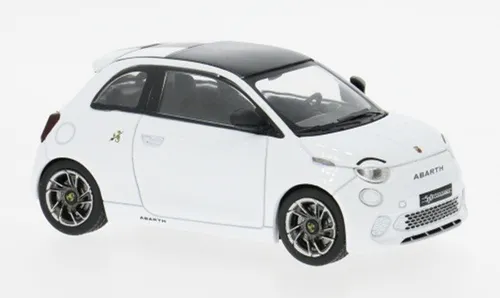 Ixo Fiat Abarth 500e 2024 - Maßstabsmodell 1:43 - Detailgetreues Modell des Fiat Abarth 500e in Weiß, ideal für Sammler und Modellbau-Enthusiasten. Perfekt für Vitrinen oder als Geschenk.