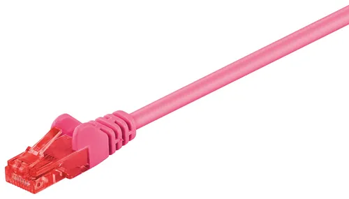 CAT 6 Netzwerkkabel, U/UTP, magenta - Länge: 0,50 m in pink von Goobay