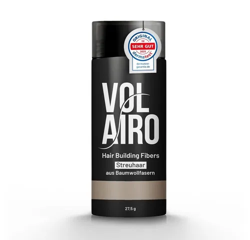 Volairo Haarpuder Streuhaar Haarverdichter – Sofort dichteres Haar, natürliche Wirkung, für Männer & Frauen, für Ansatz & Haarlinie & für dünner werdendes Haar, große Farbauswahl