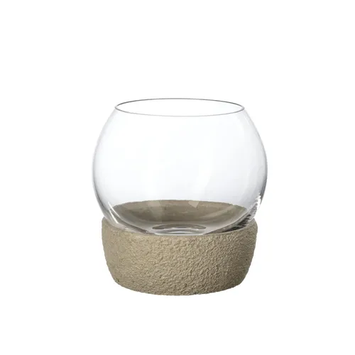 like. by Villeroy & Boch Perlemor Home Teelichthalter 11 cm - Eleganter Teelichthalter aus Glas, ideal für stimmungsvolle Beleuchtung in Ihrem Zuhause. Mit einem Durchmesser von 11 cm und zeitlosem Design in Grau und Transparent.