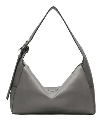 Liebeskind Berlin Women's M Lou 2 3D Leather Hobo, Iron - Umhängetaschen aus hochwertigem 3D-Leder, stilvoll und geräumig für den Alltag.