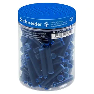 Schneider Tintenpatronen für Füller blau, 100 St.