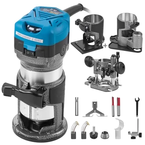 VEVOR Oberfräse 710 W mit Spannzangenfutter 1/4