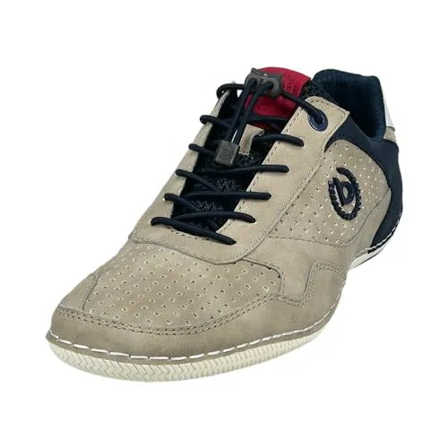 bugatti Herren Mokassins mit Wechselfußbett – Sportliche Slipper in Taupe - Elegante Herren Mokassins für den Alltag. Mit Wechselfußbett für individuellen Komfort und einer flachen TPR-Laufsohle für angenehmes Tragen im Freizeitbereich.