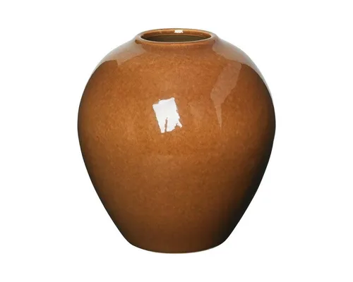 Broste Copenhagen Dekovase Ingrid Vase M Keramik Caramel Cafe 25,5 cm (Vasen)