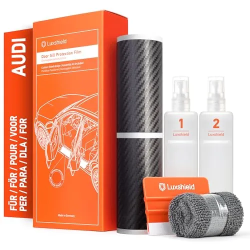 Luxshield Auto Einstiegsleisten Schutz für Audi Q2 GA I 2016-2025 - Schutzfolie Autotür Zubehör Zierleisten Lackschutzfolie Carbon Schwarz