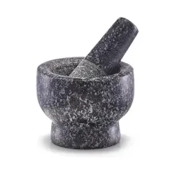 Zeller Mörser & Stößel-Set, Ø 9 x 6,5 cm 24504 , Material: Granit, anthrazit