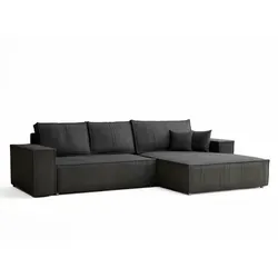 Maison de Reve Ecksofa, Anthrazit, Textil, 5-Sitzer, Füllung: Schaumstoff, L-Form,L-Form, 294x185 cm, Oeko-Tex® Standard 100, Hergestellt in Europa, Wohnzimmer, Sofas & Couches, Wohnlandschaften, Ecksofas